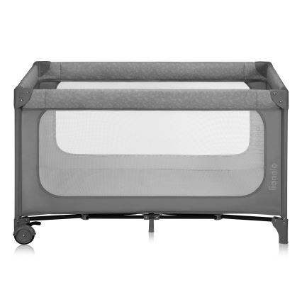Lionelo - Преносима бебешка кошара JASMIN EASY FOLD Grey Stone