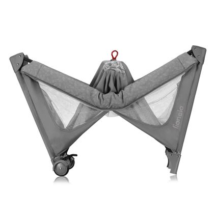 Lionelo - Преносима бебешка кошара JASMIN EASY FOLD Grey Stone