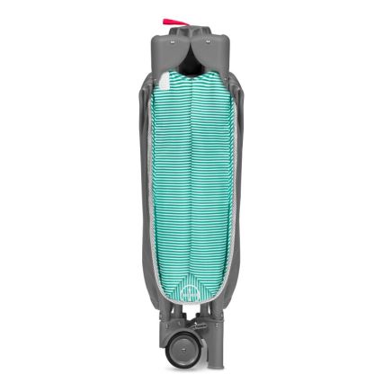 Lionelo - Преносима бебешка кошара SVEN PLUS, сива/тюркоазна