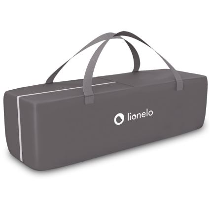 Lionelo - Преносима бебешка кошара SVEN PLUS, сива/тюркоазна