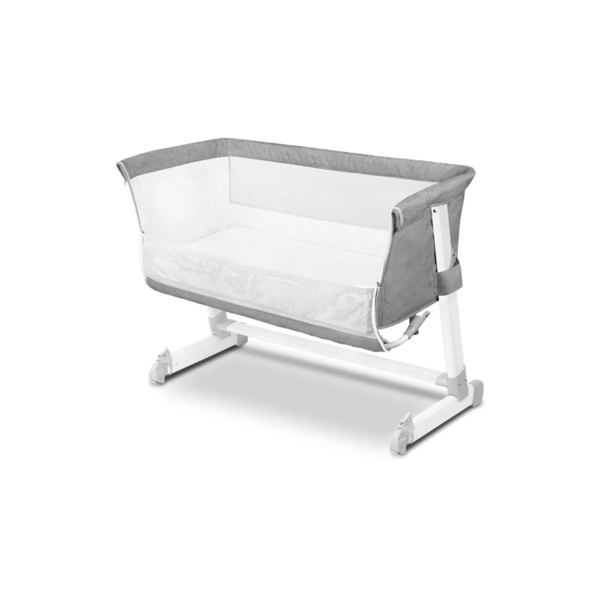 Lionelo - Преносима бебешка кошара THEO Concrete