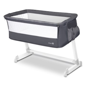 Lionelo - Преносима бебешка кошара THEO тъмносива