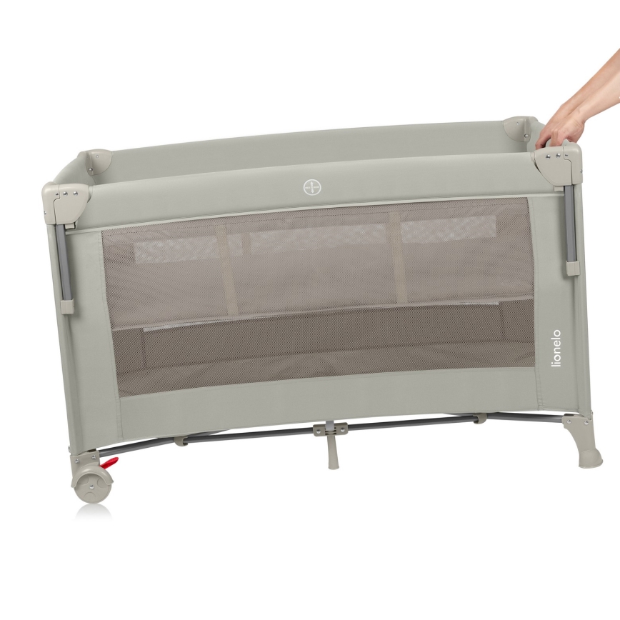 Lionelo - Преносима детска кошара 3 в 1 ELLEN, бежов пясък