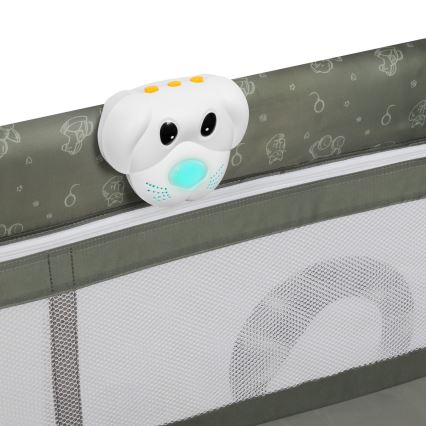 Lionelo - Преносима детска кошара SVEN PLUS Beige Olive