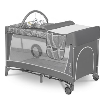 Lionelo - Преносима кошара FLOWER Grey Stone