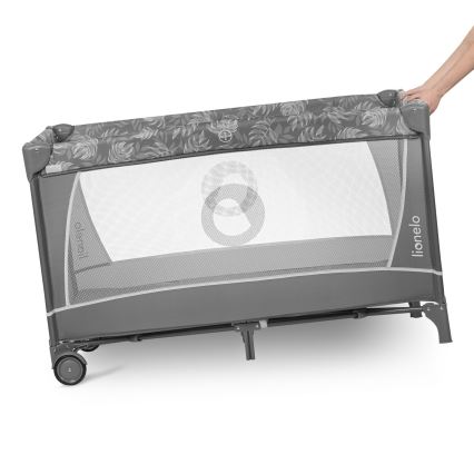 Lionelo - Преносима кошара FLOWER Grey Stone