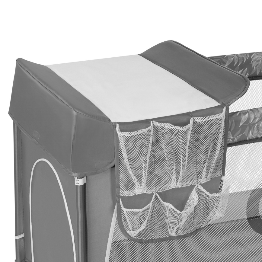 Lionelo - Преносима кошара FLOWER Grey Stone