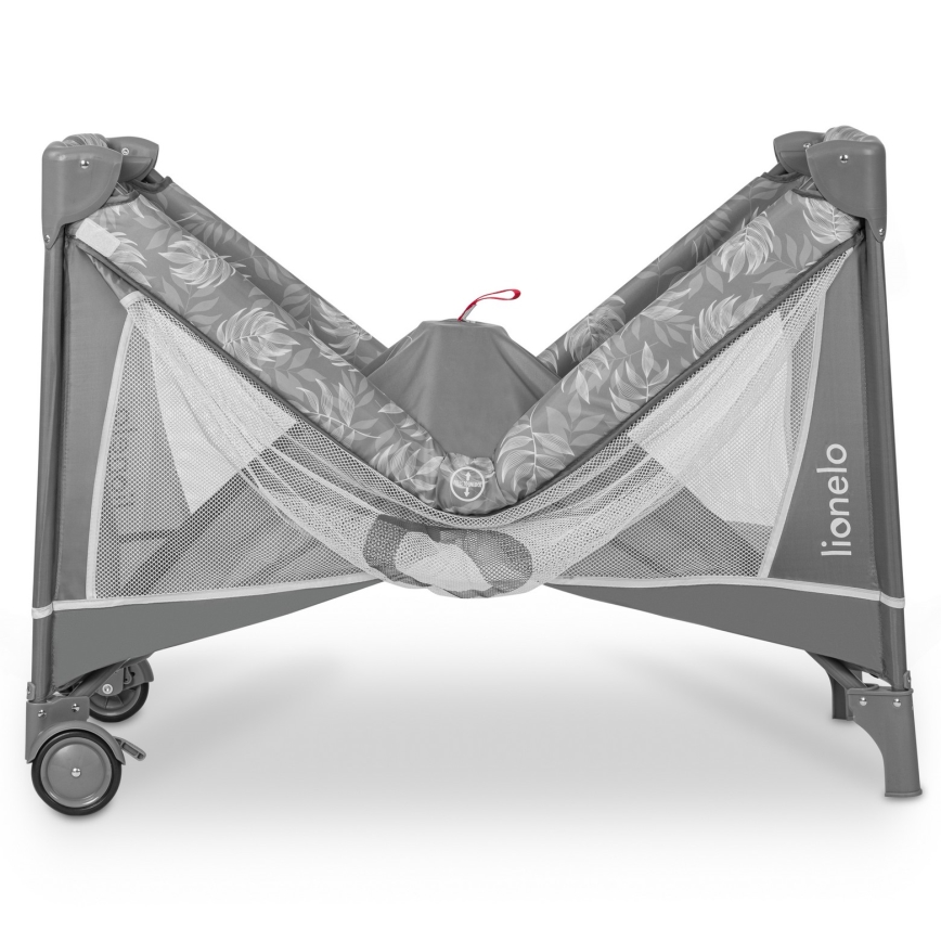 Lionelo - Преносима кошара FLOWER Grey Stone