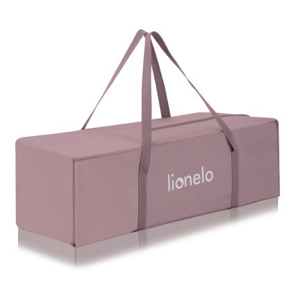 Lionelo - Преносимо бебешко креватче LAURA, розов нюд