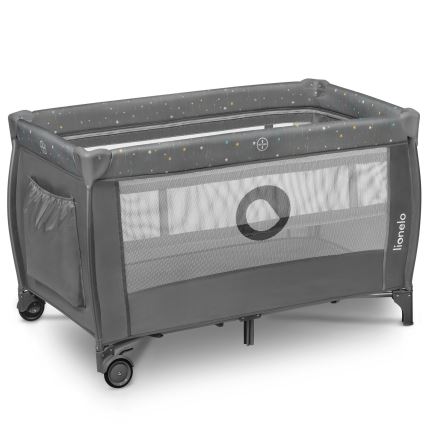 Lionelo - Преносимо бебешко креватче STEFI PLUS сиво/многоцветно
