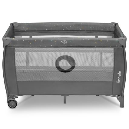 Lionelo - Преносимо бебешко креватче STEFI PLUS сиво/многоцветно