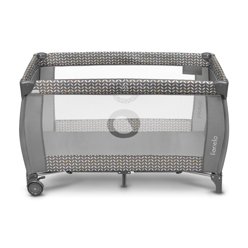Lionelo - Преносимо бебешко креватче SVEN PLUS сиво