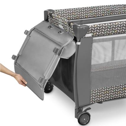 Lionelo - Преносимо бебешко креватче SVEN PLUS сиво