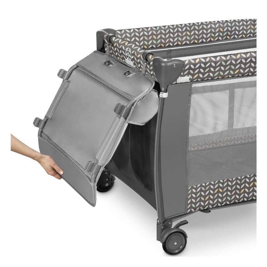 Lionelo - Преносимо бебешко креватче SVEN PLUS сиво