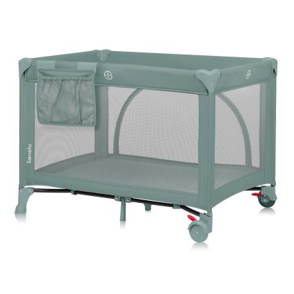 Lionelo - Преносимо креватче LAURA, шалфейово зелено