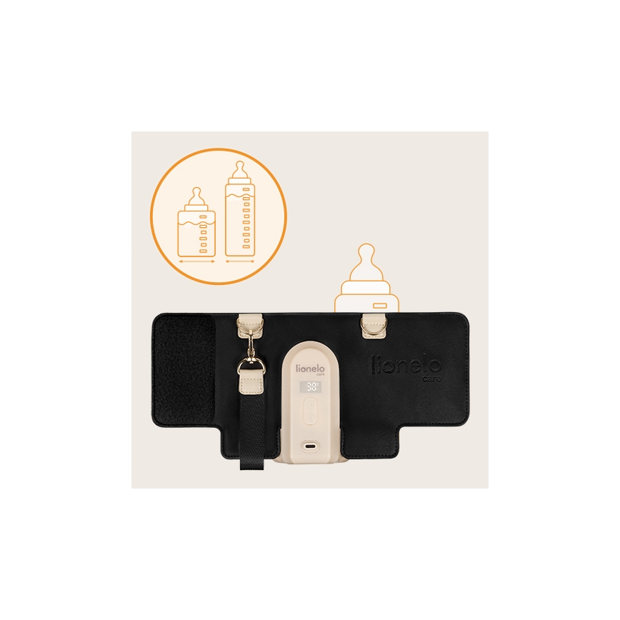 Lionelo - Презареждаем подгряващ уред за шишета THERMUP GO EVO 18W/5V, черно/бежово