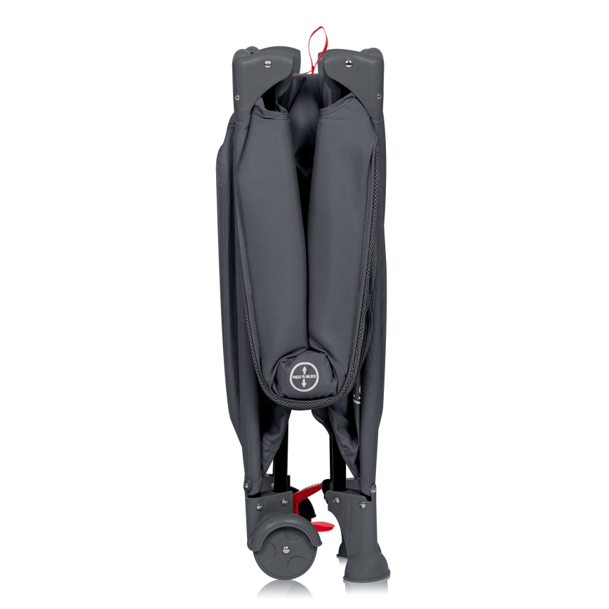 Lionelo - Пътна бебешка кошара LAURA, бетонно сива