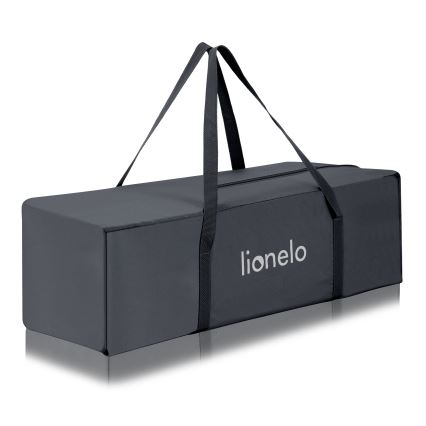 Lionelo - Пътна бебешка кошара LAURA, бетонно сива