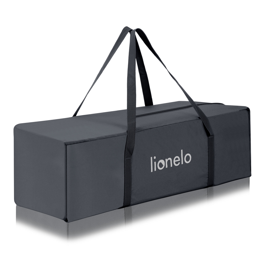 Lionelo - Пътна бебешка кошара LAURA, бетонно сива