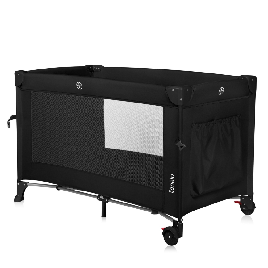 Lionelo - Пътна кошара 3 в 1 ELLEN Black Carbon