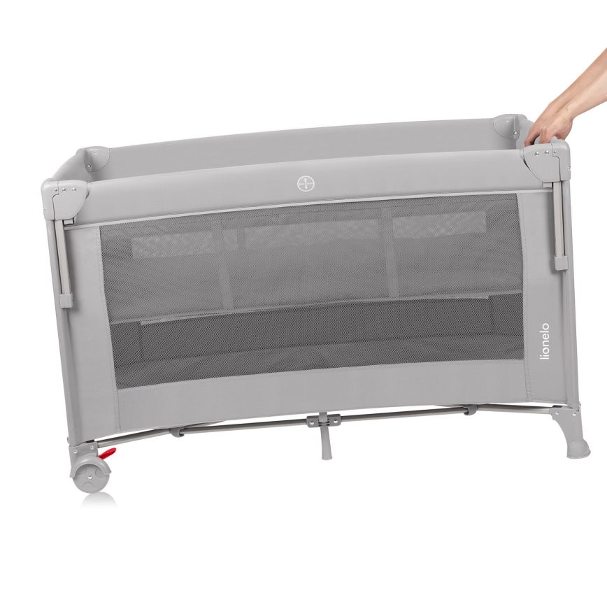 Lionelo - Пътна кошара 3 в 1 ELLEN Grey Concrete