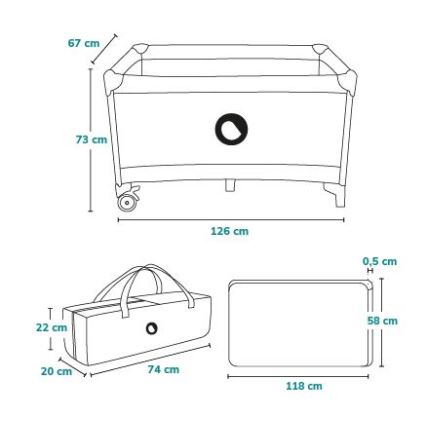 Lionelo - Пътна кошара STEFI тъмносиня