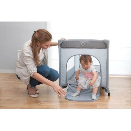 Lionelo - Пътно бебешко креватче STEFI сиво