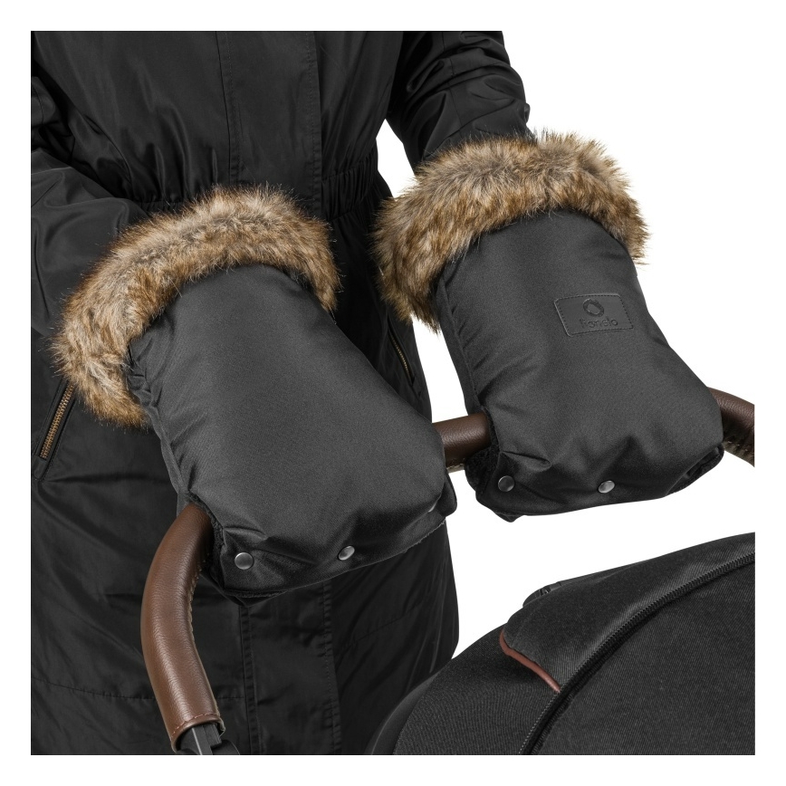 Lionelo - ръкавници за бебешка количка HANDMUFF, черни
