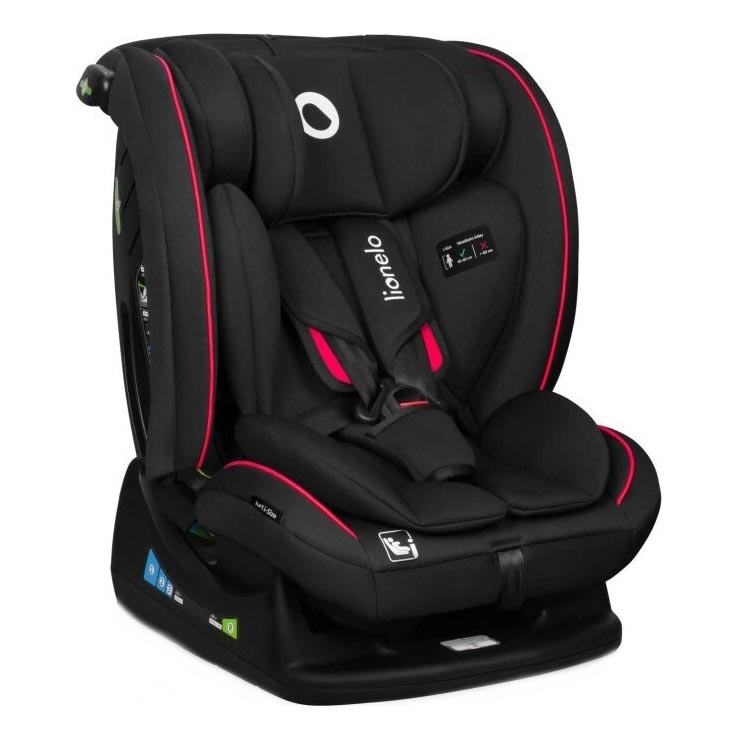 Lionelo - Седалка за кола AART i-Size 40-150 см черен/червен