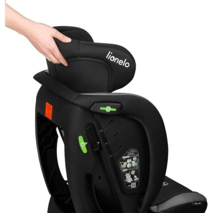 Lionelo - Седалка за кола AART i-Size 40-150 см черен/сив