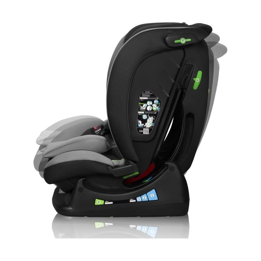 Lionelo - Седалка за кола AART i-Size 40-150 см черен/сив