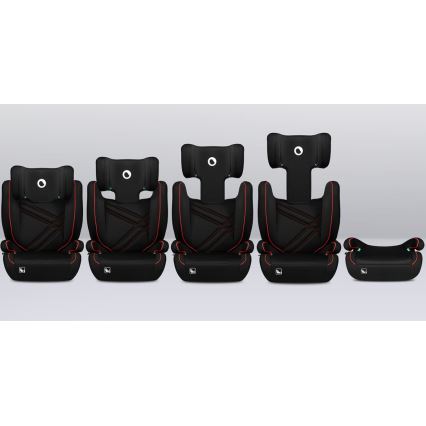 Lionelo - Седалка за кола HUGO i-Size 100-150 см черен/червен