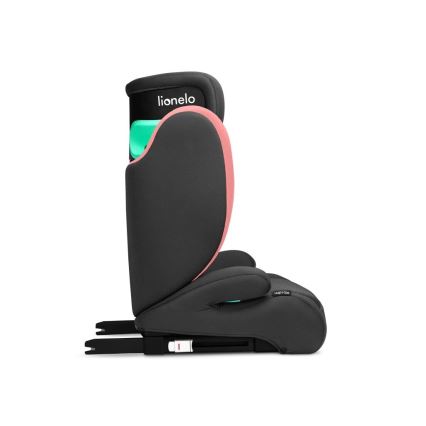 Lionelo - Седалка за кола HUGO i-Size 100-150 см черен/розов