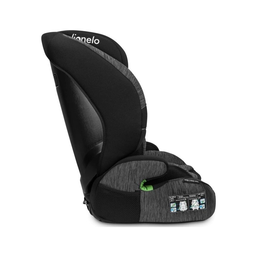 Lionelo - Седалка за кола LEVI ONE i-Size 76-150 см черен/сив