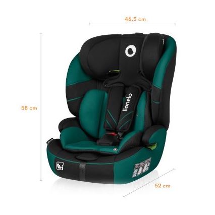 Lionelo - Седалка за кола LEVI ONE i-Size 76-150 см черен/зелен