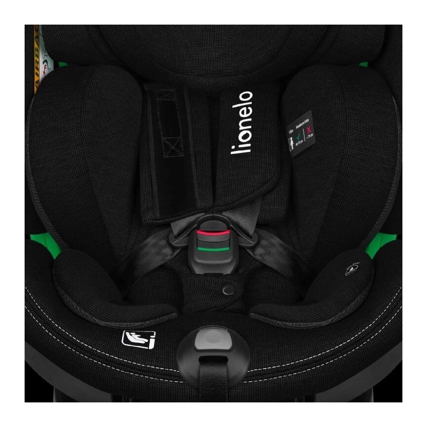 Lionelo - Седалка за кола с основа swivel HARMONY i-Size 40-150 см черен