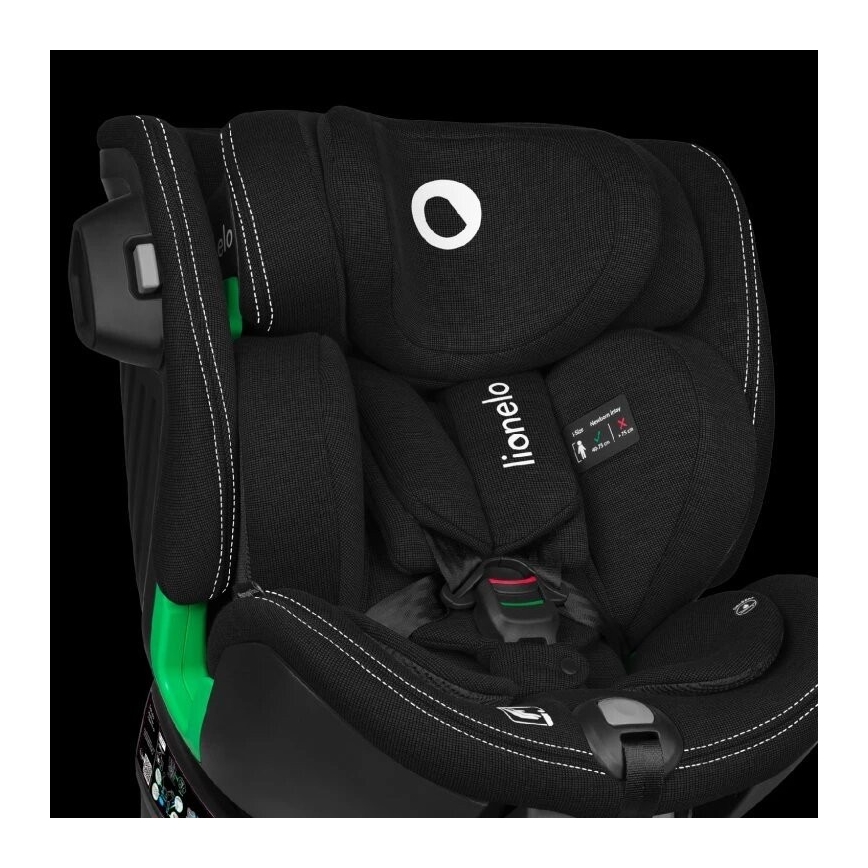 Lionelo - Седалка за кола с основа swivel HARMONY i-Size 40-150 см черен