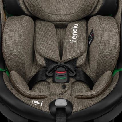 Lionelo - Седалка за кола с основа swivel HARMONY i-Size 40-150 см черен/маслина