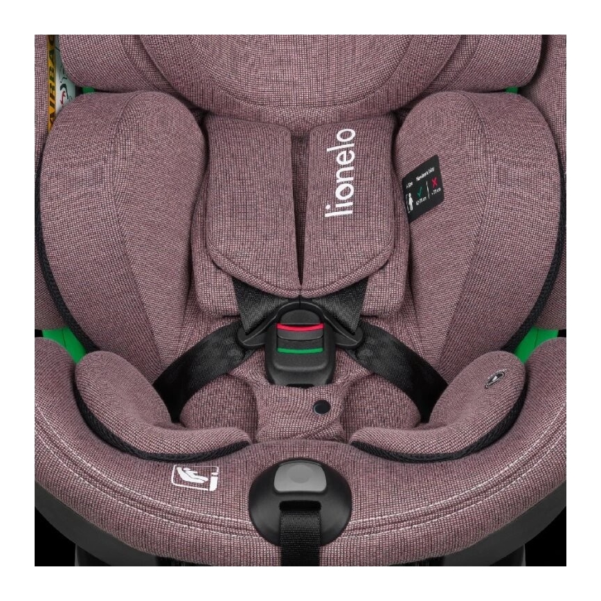 Lionelo - Седалка за кола с основа swivel HARMONY i-Size 40-150 см розов