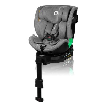Lionelo - Седалка за кола с основа swivel HARMONY i-Size 40-150 см сив