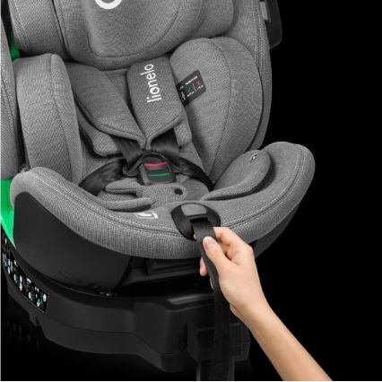 Lionelo - Седалка за кола с основа swivel HARMONY i-Size 40-150 см сив