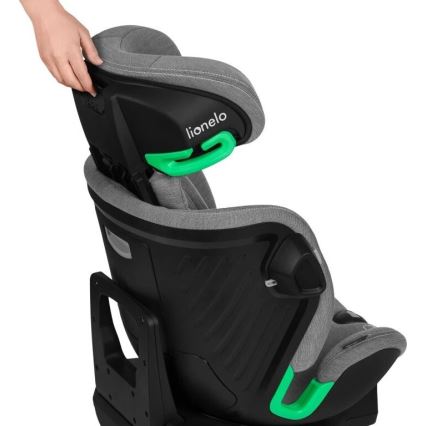Lionelo - Седалка за кола с основа swivel HARMONY i-Size 40-150 см сив
