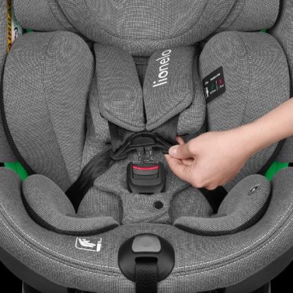 Lionelo - Седалка за кола с основа swivel HARMONY i-Size 40-150 см сив