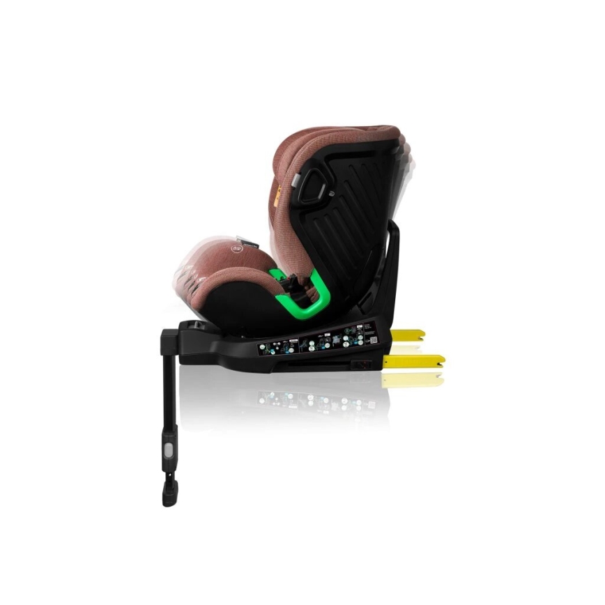 Lionelo - Седалка за кола с основа swivel HARMONY i-Size 40-150 см тухла