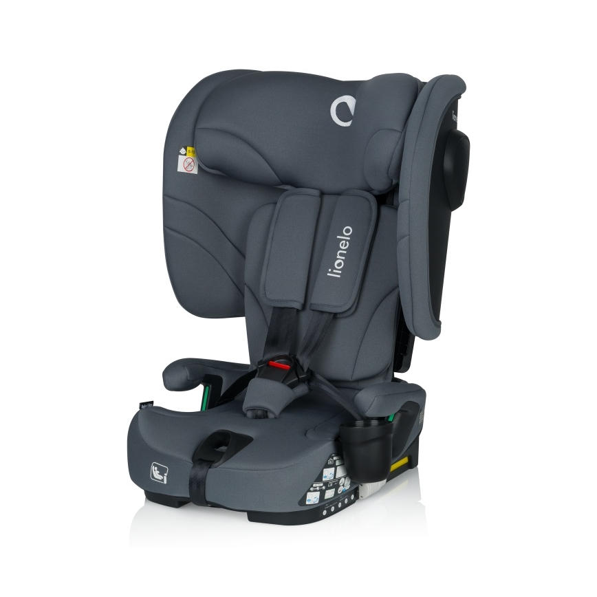 Lionelo - Сгъваемо автокресло NELLY i-Size 76-150 см графитено сиво