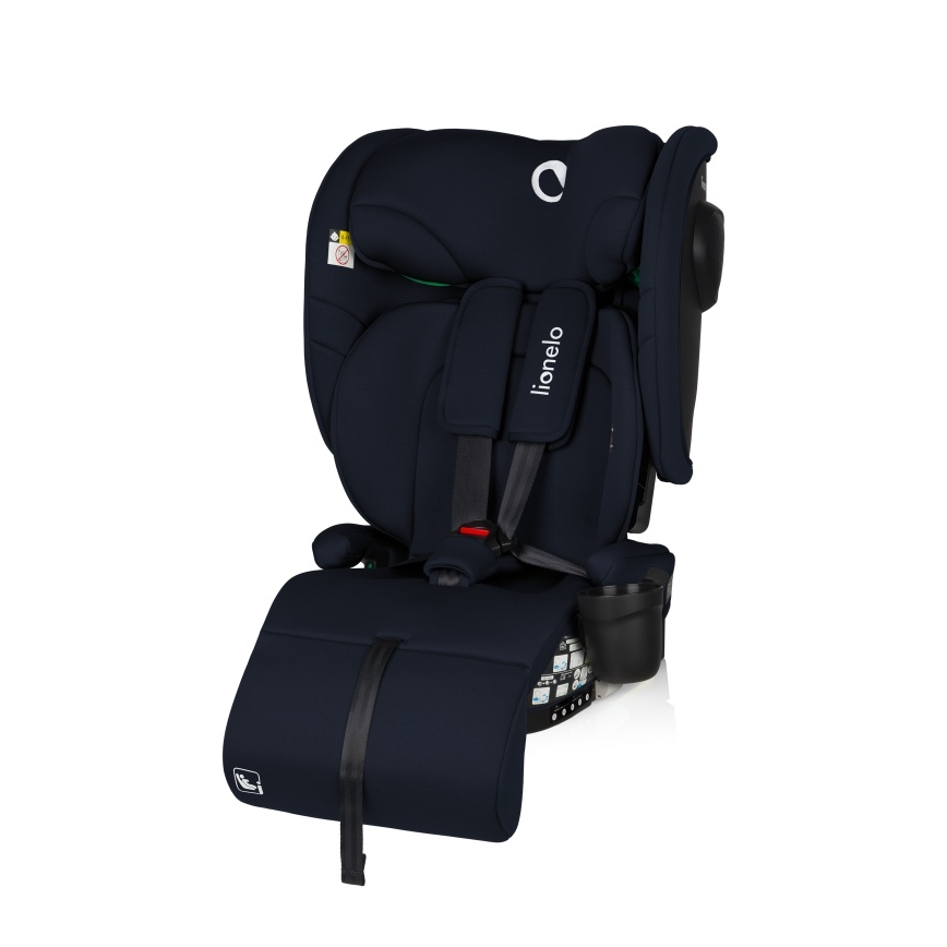 Lionelo - Сгъваемо детско столче за кола NELLY i-Size 76–150 см, тъмносиньо