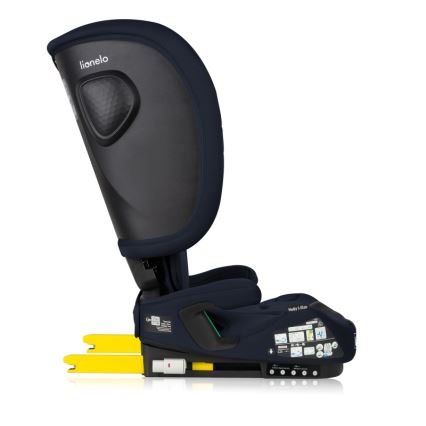 Lionelo - Сгъваемо детско столче за кола NELLY i-Size 76–150 см, тъмносиньо