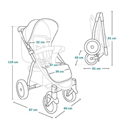 Lionelo - спортна бебешка количка ANNET TOUR Golden Moments