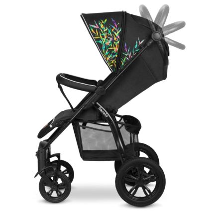 Lionelo - Спортна детска количка ANNET TOUR черна/зелена