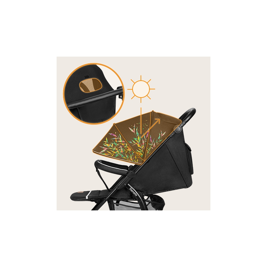 Lionelo - Спортна детска количка ANNET TOUR черна/зелена